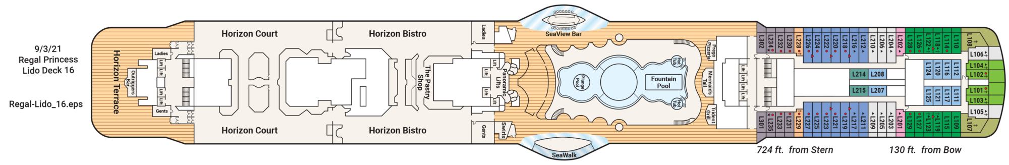 Deck 16 - Lido plan